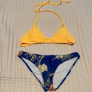 Blue/Yellow Floral Swimsuit